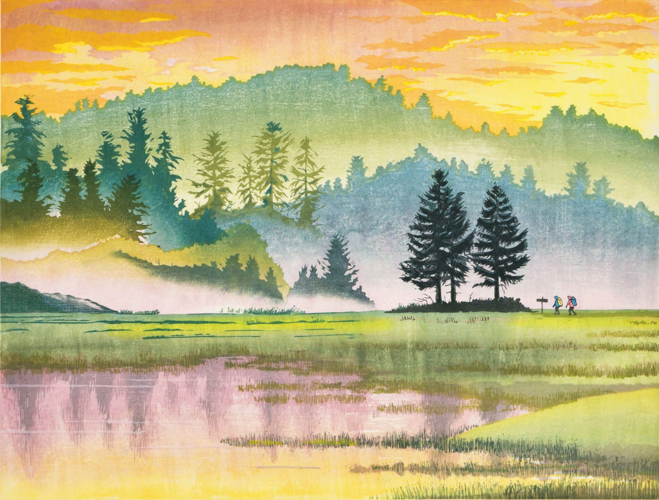 版画屏風【原和 雄作品】新槐樹社会員・日本板画院 板院展 | 日本板画院 / NIPPON HANGAIN